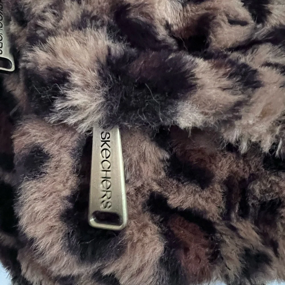 Skechers Leopard Print Faux Fur Mini Backpack - Brown/Black